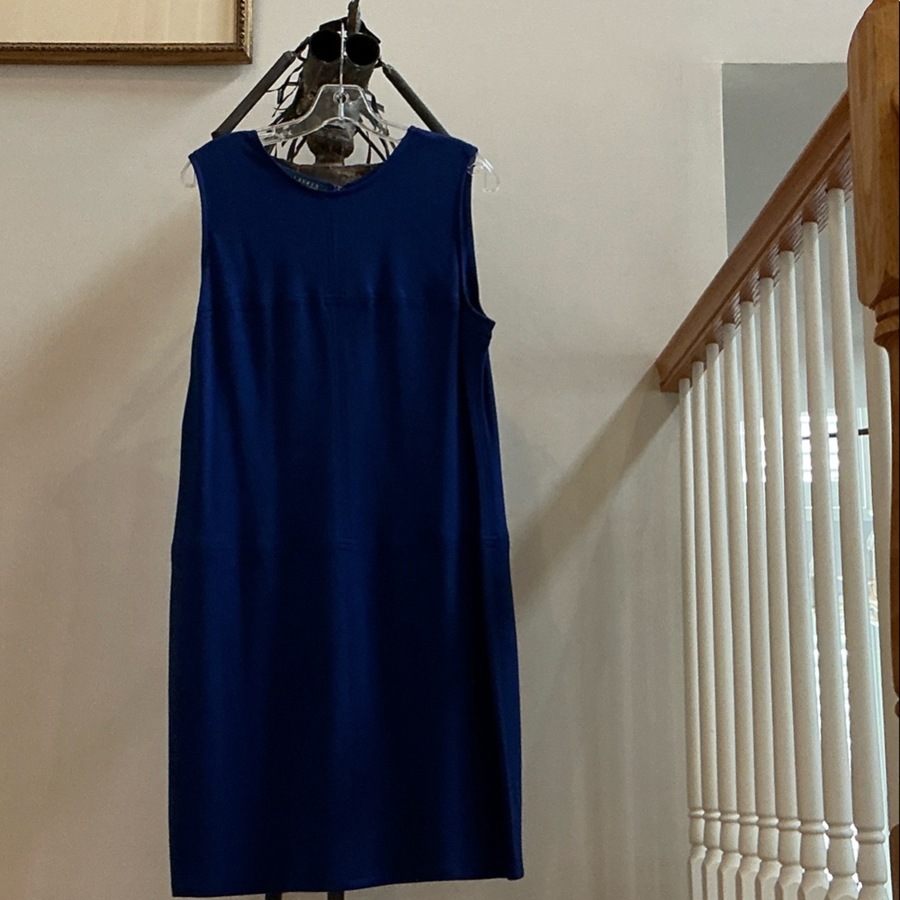 Ralph Lauren Sleeveless Navy Shift Dress
